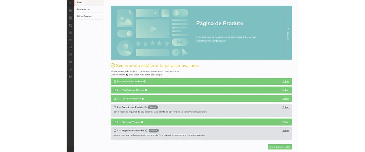 imagem que represente as informações básicas do seu produto